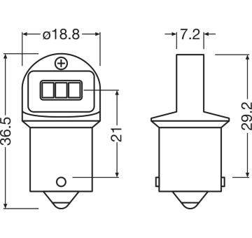 Zarovka, svetlo pro cteni (interier vozidla) ams-OSRAM 5008DWP-2BL