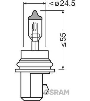 Žárovka, odbočovací světlomet OSRAM 9007