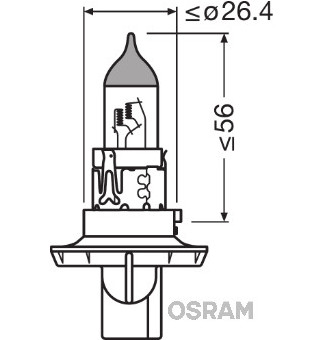 Autožárovka Osram H13 12V  60/55W OS 9008