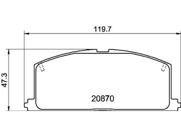 Sada brzdových destiček, kotoučová brzda MINTEX MDB1251