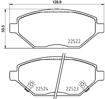 Sada brzdových destiček, kotoučová brzda MINTEX MDB3937