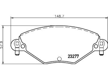 Sada brzdových destiček, kotoučová brzda MINTEX MDB2187