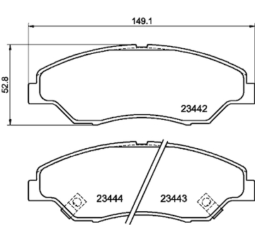 Sada brzdových destiček, kotoučová brzda MINTEX MDB2094