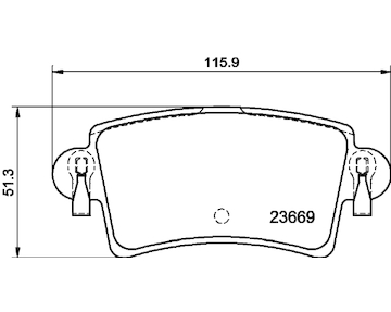 Sada brzdových destiček, kotoučová brzda MINTEX MDB2269