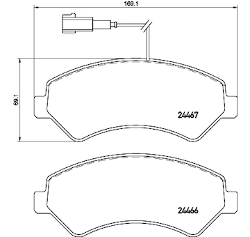 Sada brzdových destiček, kotoučová brzda MINTEX MDB3298