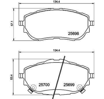 Sada brzdových destiček, kotoučová brzda MINTEX MDB3334