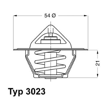 Termostat, chladivo BorgWarner (Wahler) 3023.87D