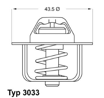 Termostat, chladivo BorgWarner (Wahler) 3033.84D