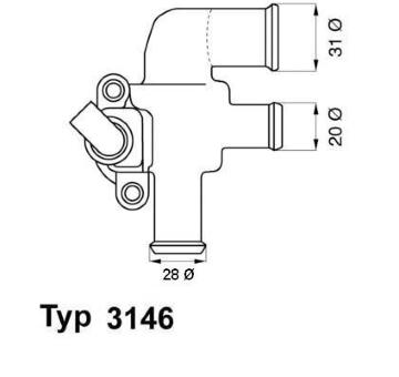 Termostat, chladivo WAHLER 3146.90D