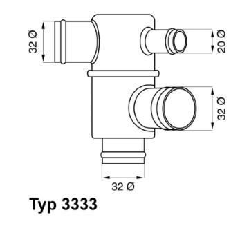 Termostat, chladivo BorgWarner (Wahler) 3333.87