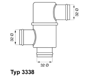 Termostat, chladivo BorgWarner (Wahler) 3338.80