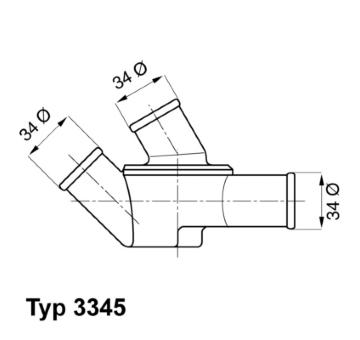 Termostat, chladivo BorgWarner (Wahler) 3345.79