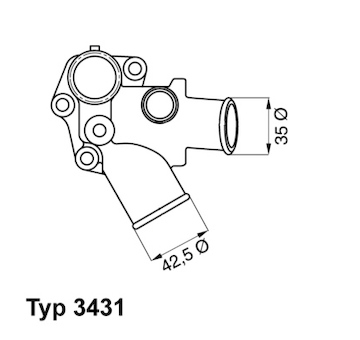 Termostat, chladivo WAHLER 3431.80D