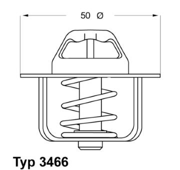 Termostat chladenia BorgWarner (Wahler) 3466.89D