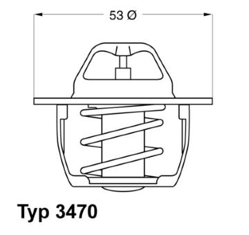 Termostat, chladivo BorgWarner (Wahler) 3470.89D50