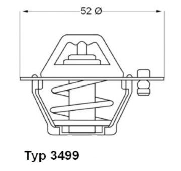 Termostat, chladivo BorgWarner (Wahler) 3499.82D