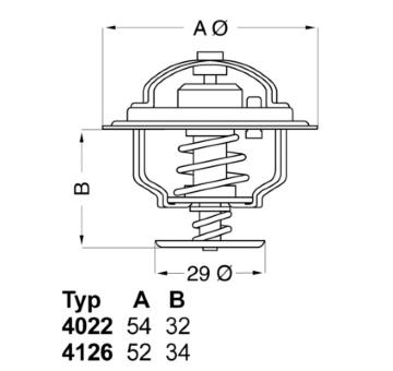 Termostat, chladivo BorgWarner (Wahler) 4126.88