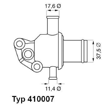 Termostat, chladivo BorgWarner (Wahler) 410007.87D