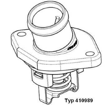 Termostat, chladivo BorgWarner (Wahler) 410989.80D