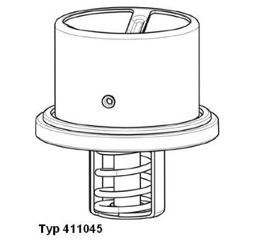 Termostat, chladivo BorgWarner (Wahler) 411045.82D