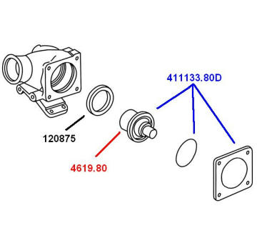 Termostat chladenia BorgWarner (Wahler) 411133.80D