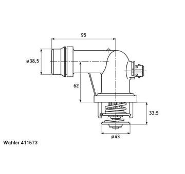 Termostat, chladivo WAHLER 411573.105D