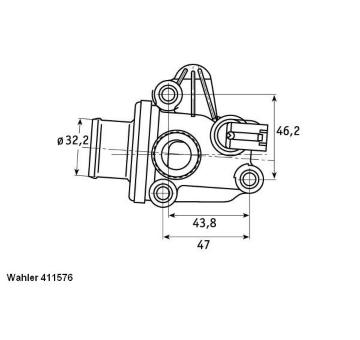 Termostat, chladivo WAHLER 411576.87D