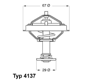 Termostat, chladivo BorgWarner (Wahler) 4137.80D