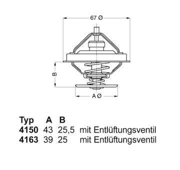 Termostat, chladivo BorgWarner (Wahler) 4150.83D50