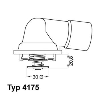 Termostat, chladivo BorgWarner (Wahler) 4175.92D