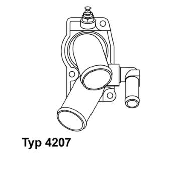 Termostat, chladivo BorgWarner (Wahler) 4207.92D