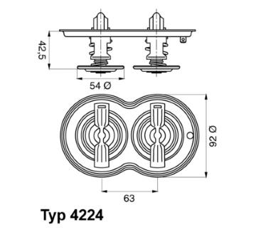 Termostat, chladivo WAHLER 4224.80D