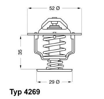 Termostat, chladivo BorgWarner (Wahler) 4269.78D