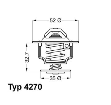 Termostat, chladivo BorgWarner (Wahler) 4270.88D