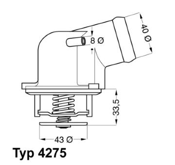 Termostat, chladivo BorgWarner (Wahler) 4275.87D
