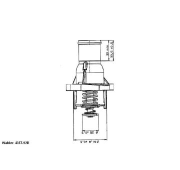 Termostat, chladivo BorgWarner (Wahler) 4357.92D