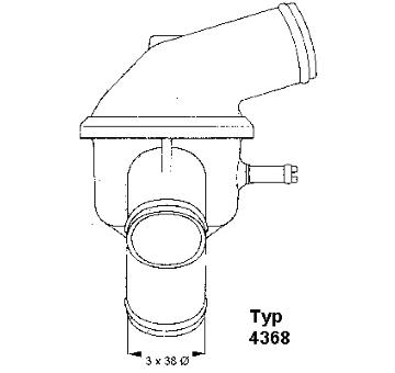 Termostat, chladivo BorgWarner (Wahler) 4368.87