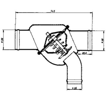Termostat, chladivo BorgWarner (Wahler) 4375.80