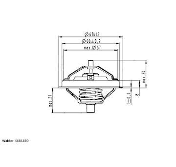 Termostat, chladivo WAHLER 4488.80D0