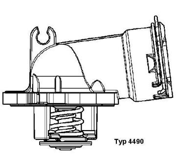 Termostat, chladivo BorgWarner (Wahler) 4490.87D