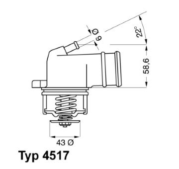 Termostat chladenia BorgWarner (Wahler) 4517.87D