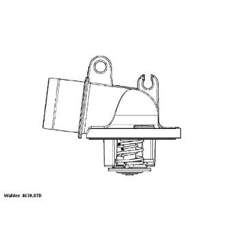 Termostat, chladivo BorgWarner (Wahler) 4630.87D