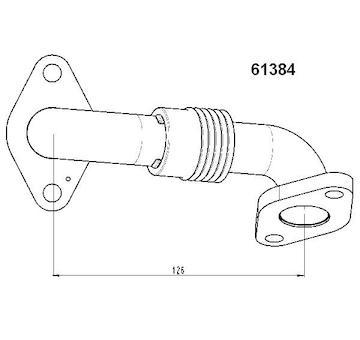 Potrubí, AGR-ventil BorgWarner (Wahler) 61384D