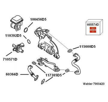 Recirkulace výfukových plynů BorgWarner (Wahler) 7900420