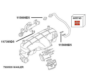 Spätné vedenie výfukových plynov BorgWarner (Wahler) 7900509
