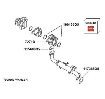 Spätné vedenie výfukových plynov BorgWarner (Wahler) 7900503