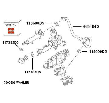 Recirkulace výfukových plynů BorgWarner (Wahler) 7900506