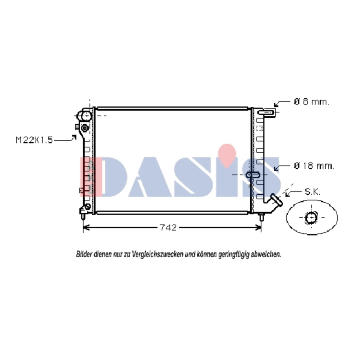 Chladič, chlazení motoru AKS DASIS 060950N