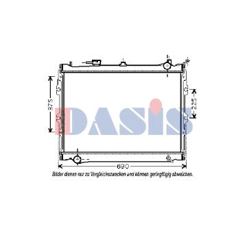 Chladič, chlazení motoru AKS DASIS 110920N