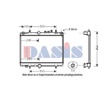 Chladič, chlazení motoru AKS DASIS 160074N